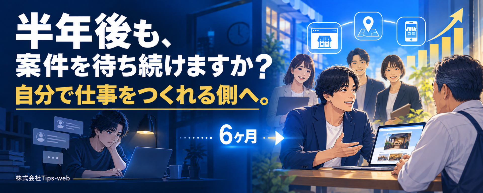 Web制作営業で自分から仕事を作れる側へ進む6ヶ月ロードマップ